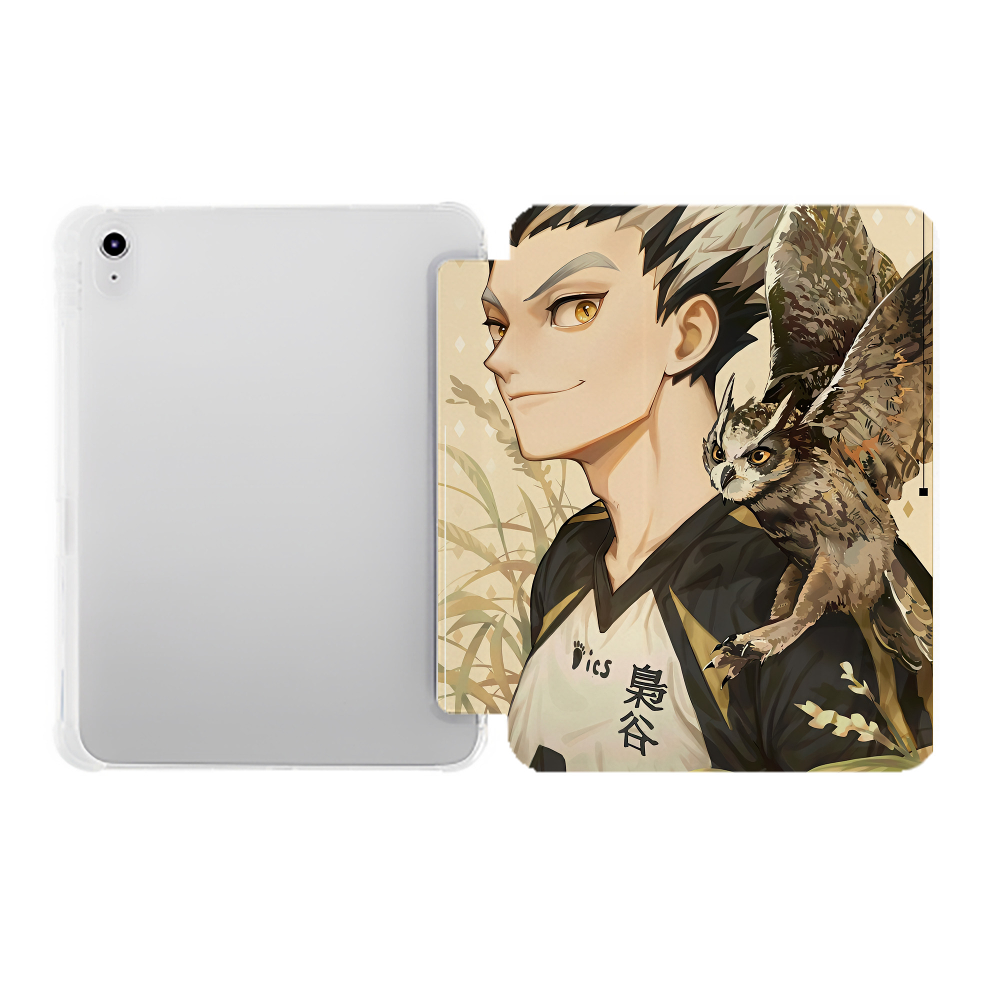 （画像用） ハイキュー!! Haikyu!! IPad ケース ペン収納付き 三つ折りスタンド PUレザー×シリコン 対応機種9.5/10.5/10.9インチ